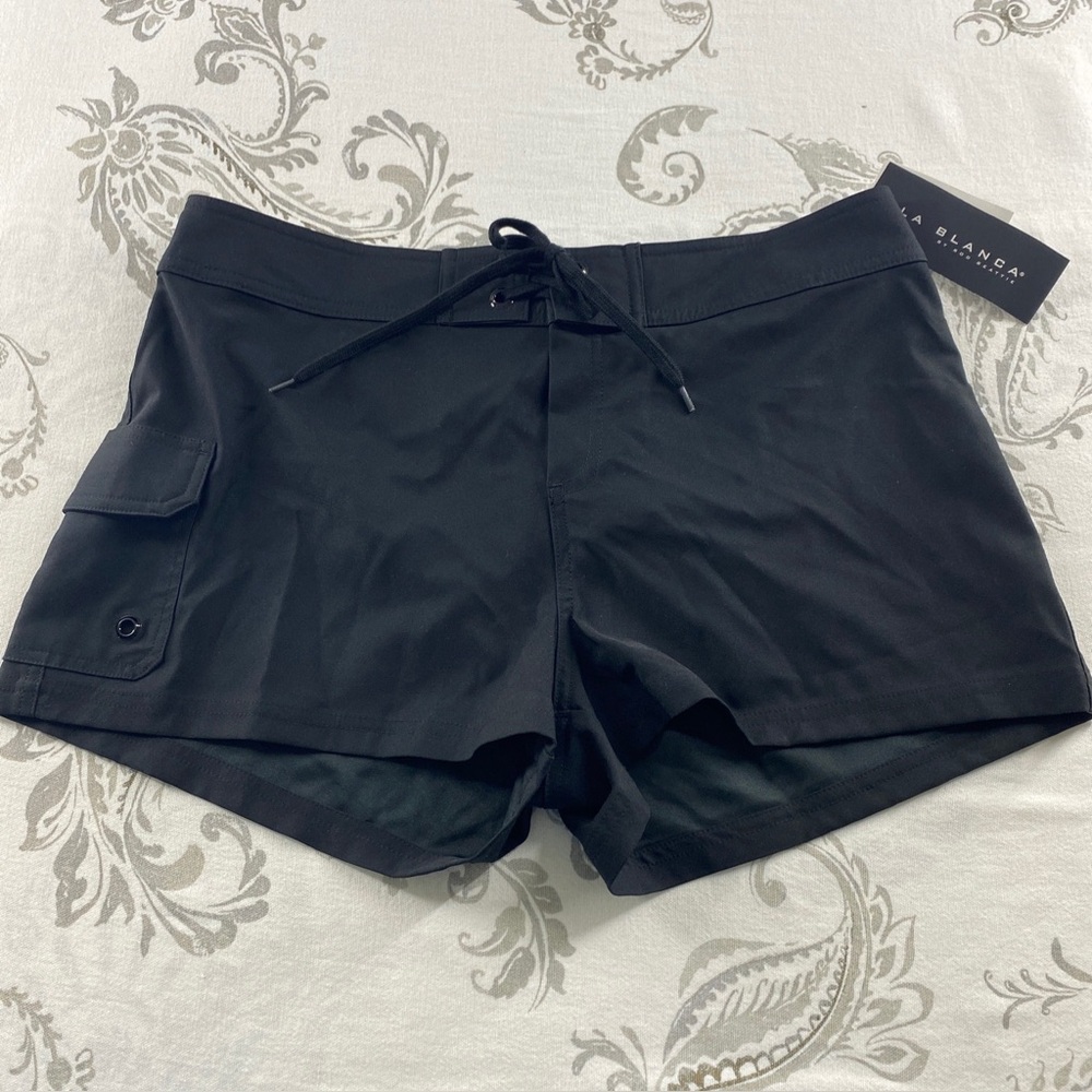La Blanca Black Women's Swim Cover-Up Shorts